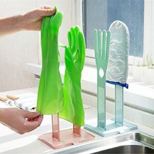 2 Pieces Kitchen Rubber Gloves Racks Drain Towel Storage Holders Home Cleaning Tool Drying Rack Sink Accessories