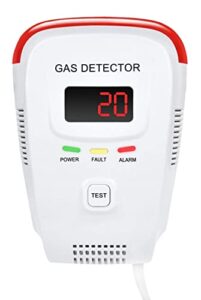 natural gas detector and propane detector; gas leak alarm for home, kitchen, camper, trailer, rv; monitor combustible explosive gases like lpg, lng, methane, butane; ebook