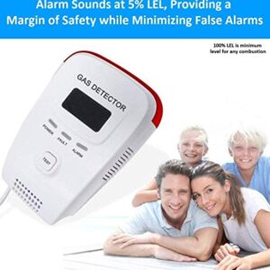 Natural Gas Detector and Propane Detector; Gas Leak Alarm for Home, Kitchen, Camper, Trailer, RV; Monitor Combustible Explosive Gases Like LPG, LNG, Methane, Butane; eBook