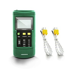 PerfectPrime TC2100GN TC2100, 2-Channel Digital Thermocouple Thermometer/Sensor