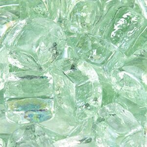 arctic ice - fire glass cubes for indoor and outdoor fire pits or fireplaces | 10 pounds | 1 inch