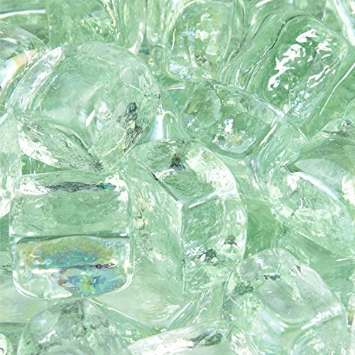 Arctic Ice - Fire Glass Cubes for Indoor and Outdoor Fire Pits or Fireplaces | 10 Pounds | 1 Inch