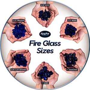 Arctic Ice - Fire Glass Cubes for Indoor and Outdoor Fire Pits or Fireplaces | 10 Pounds | 1 Inch