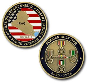 persian gulf war/desert storm veteran challenge coin