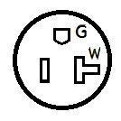 Parkworld 886214 Generator L14-30 Plug Male to 5-20 (Household 5-15) Receptacle Female Adapter Cord 1FT