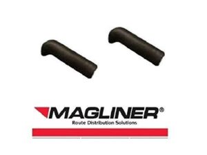 (pack of 2) magliner 1-1/8" od handles ergo design black rubber hand grips