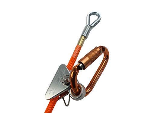 ProClimb Steel Core Flipline Kit (1/2 inch x 10 feet) - Adjustable Tree Lanyard, Low Stretch, Cut Resistant – for Fall Protection, Arborist, Tree Climbers