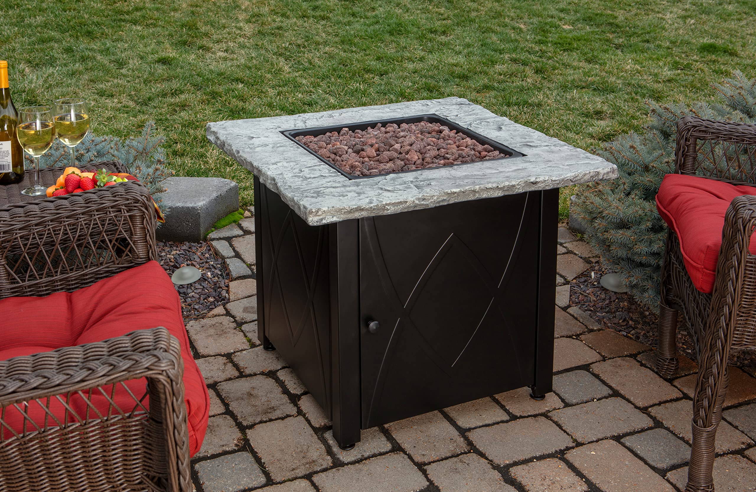 Endless Summer GAD1445DH Propane Gas Outdoor Fire Table, Brown