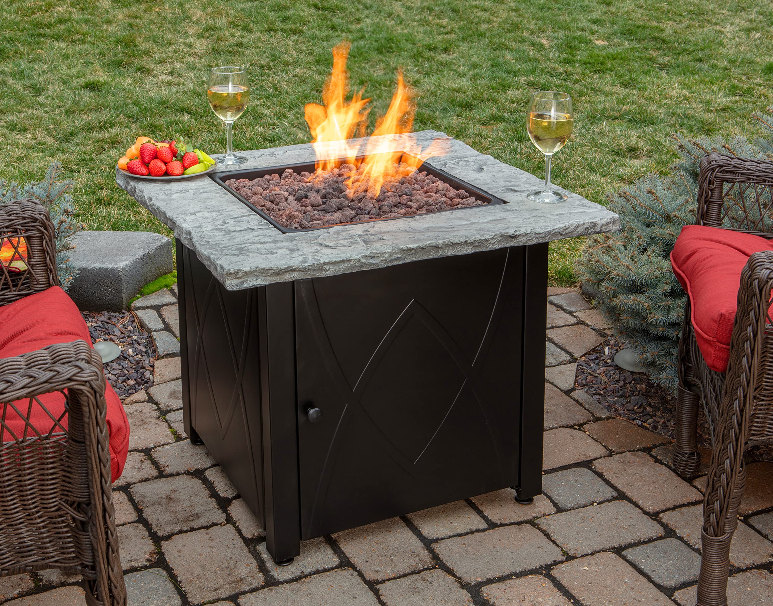 Endless Summer GAD1445DH Propane Gas Outdoor Fire Table, Brown