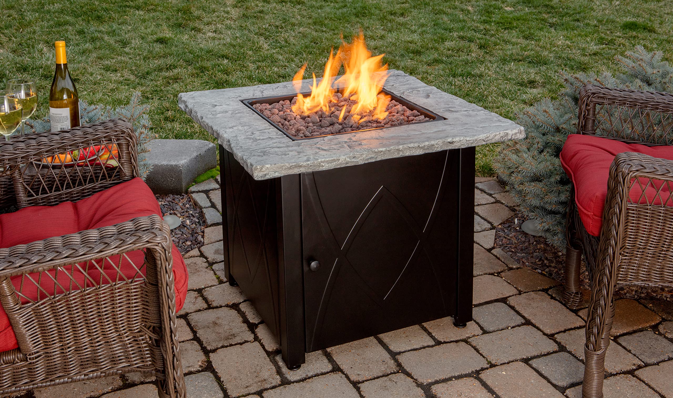 Endless Summer GAD1445DH Propane Gas Outdoor Fire Table, Brown