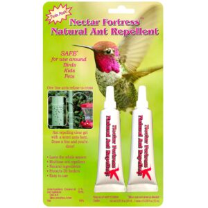 sapphire labs nectar fortress natural ant repellent; multi-purpose clear gel ant guard for hummingbird feeders (twin)