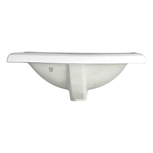 Miseno MLD-2318-3-W Miseno MLD-2318-3 23" Drop In Bathroom Sink with 3 Holes Drilled and Overflow