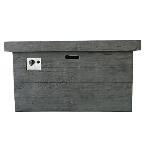 Crawford Outdoor Rectangular Fire Pit, Gray