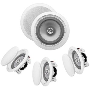 osd audio ice800wrs 8" in-ceiling/in-wall 300w water-resistant outdoor speaker set of 4 speakers