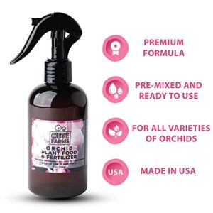 Cute Farms Orchid Plant Food Fertilizer Mist (8 oz. Spray Bottle + ONE Water Mister)