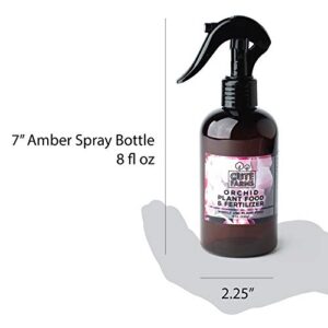 Cute Farms Orchid Plant Food Fertilizer Mist (8 oz. Spray Bottle + ONE Water Mister)