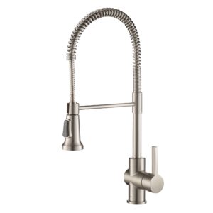 kraus kpf-1690sfs britt pre-rinse/commercial kitchen faucet with dual function sprayhead in all-brite finish, spot free stainless steel