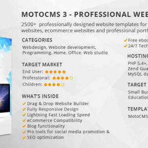 MotoCMS 3 - Professional Website Builder. 2500+ Ready-Made Website Designs. [Online Code]