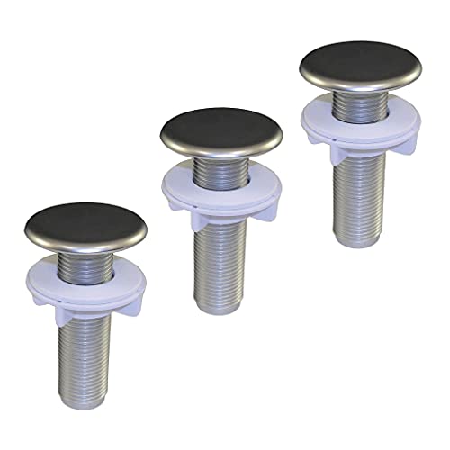 DANCO Kitchen Sink Hole Cover | Sink Plug Cover | Rust Resistant | Brushed Nickel | 3 Pack (89478P)