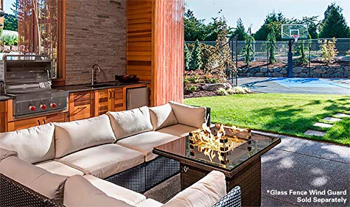 Outland Living 410 Series - 36-Inch Outdoor Propane Gas Fire Table, Espresso Brown/Square