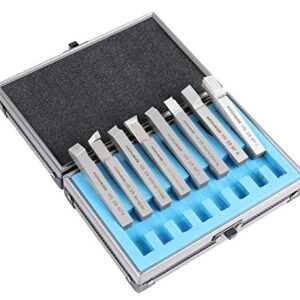 Accusize Industrial Tools 3/8'' 8 Pc Hss Tool Bit Set, Pre-Ground for Turning and Facing Work, 2662-2003