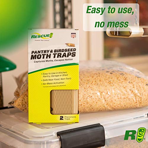 RESCUE! Pantry & Birdseed Moth Traps with Pheromone Lure - 2 Traps