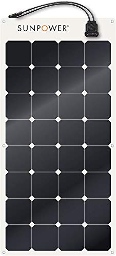 SUNPOWER Portable Solar Panels, Flexible Panel / Monocrystalline Cells / Lightweight/ MC4 Connectors Camping, boats, RV + more (100W)