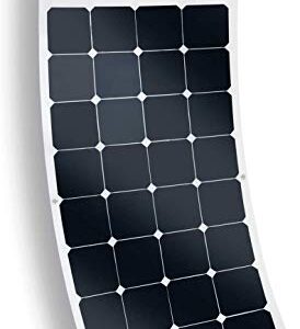 SUNPOWER Portable Solar Panels, Flexible Panel / Monocrystalline Cells / Lightweight/ MC4 Connectors Camping, boats, RV + more (100W)