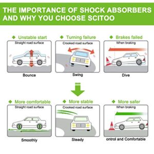 Scitoo Shocks Absorber, Front Shock Strut Absorbers Kits fit 2003 2004 2005 for Toyota Sienna Compatible with 334430 72236 334431 72237 Set of 2