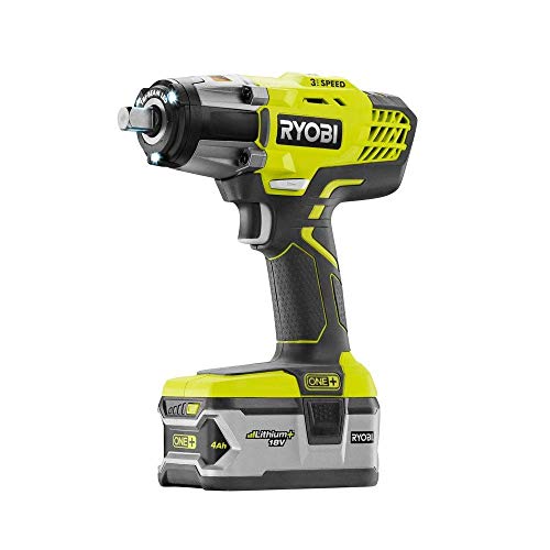 Ryobi P1833 3-Speed 1/2-Inch Impact Wrench Kit