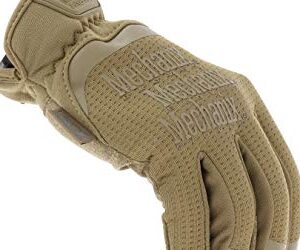 Mechanix Wear: FastFit Tactical Gloves with Elastic Cuff for Secure Fit, Work Gloves with Flexible Grip for Multi-Purpose Use, Durable Touchscreen Capable Safety Gloves for Men (Brown, Large)