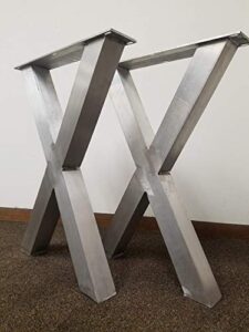 metal table legs, aluminum x-frame style - any size and color
