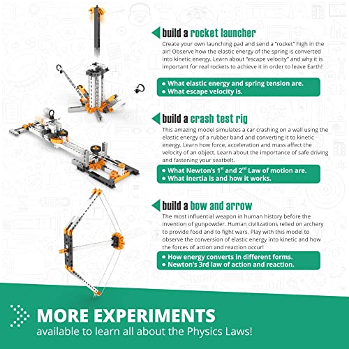 Engino- STEM Toys, Physics Laws: Inertia, Friction, Circular Motion, Construction Toys for Kids 9+, Educational Toys, Gifts for Boys & Girls (6 Model Options)