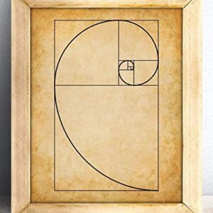 Fibonacci Spiral - 11x14 Unframed Art Print - Makes a Great Gift Under $15 for Artists