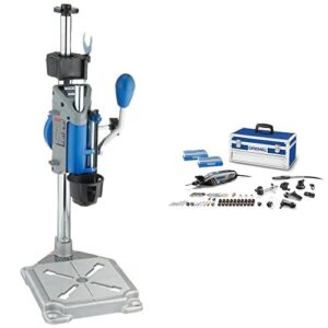dremel high performance rotary tool kit with rotary tool workstation drill press work station and wrench
