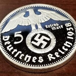 Third Reich 5RM Hindenburg coin silver plated