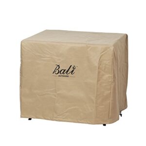 bali outdoors square durable brown gas fire pit cover, 30.7 inch wide 23.6 inch high