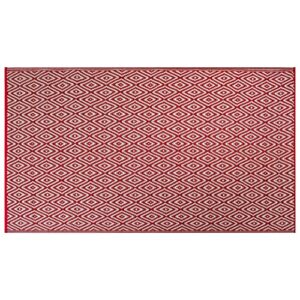 dii reversible indoor/outdoor diamond woven rug, 4x6', rust
