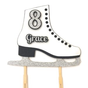 Ice Skate Cake Topper Personalized with Name and Age