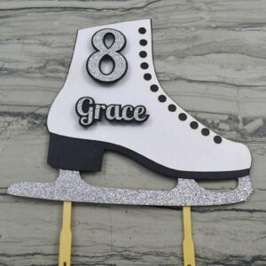 Ice Skate Cake Topper Personalized with Name and Age