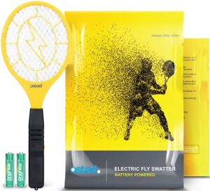 electric fly swatter racket - indoor bug zapper for home, fly zapper, mosquito killer, gnat control, pest insect catcher, fly swatter & bug zapper outdoor, indoor mosquito zapper