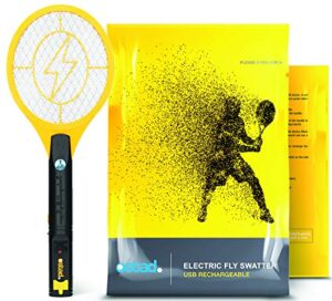electric fly swatter racket - indoor & outdoor bug zapper, mosquito zapper for home, pest control, fly zapper, mosquito and bug zapper indoor