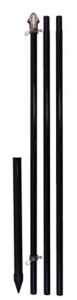 flags importer 10ft aluminum (black) outdoor pole with ground spike