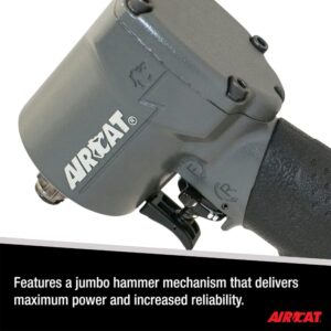 AIRCAT Pneumatic Tools 1077-TH: Stubby Impact Wrench 700 ft-lbs - 3/8-Inch