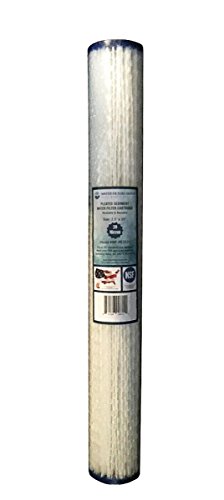 WFD, WF-PE2020 2.5-inch x 20-inch Pleated Sediment Water Filter Cartridge, fits in 20-inch Standard Size housings of Filtration Systems (2 Pack, 20 Micron)