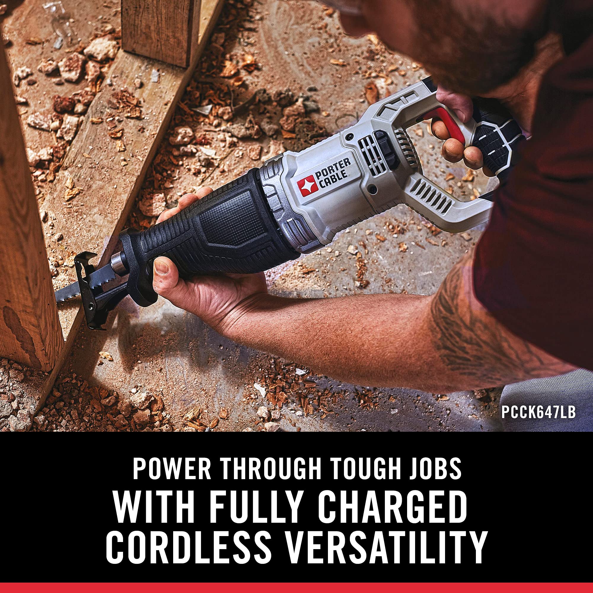 PORTER-CABLE 20V MAX* Cordless Drill Combo Kit, 8-Tool (PCCK6118)