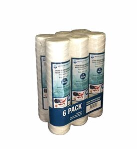 wf-sw1010 2.5-inch x 10-inch string wound sediment water filter cartridge, fits in 10-inch standard size housings of undersink ro or filtration systems (6 pack, 10 micron)