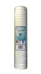 wfd, wf-sw2020-bb 4.5"x20" 20 micron string wound sediment water filter cartridge, fits in 20" big blue (bb) housings of whole house filter systems (1 pack, 20 micron)