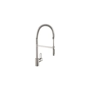 hansgrohe talis loop stainless steel commercial kitchen faucet, kitchen faucets with pull down sprayer, faucet for kitchen sink, stainless steel optic 04700805