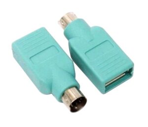 2-pack rocketbus usb to ps/2 ps2 adapter for newer new usb mouse or keyboard to older old legacy computer ps/2 port